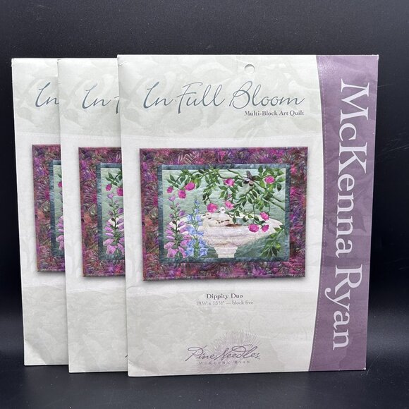 McKenna Ryan In Full Bloom“ Dippity Duo” Block 5 Applique Quilt Sewing Pattern - Picture 2 of 7